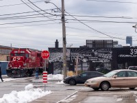 It's a calm morning in this quiet morning Etobicoke. All is normal about this neighbourhood except 1 thing: a train! CP 4404 reverses down Area H with CP H27, disrupting the peace. Area H is one of the last places that regularly sees industrial switching in the daytime hours within Toronto and I try to take advantage of this whenever possible.