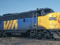 VIA 6534 is sunning itself in Toronto on March 23, 1982.