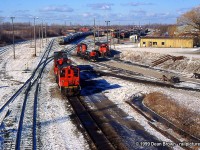 View of CN Niagara Falls Yard back in 1999 when it was busy.