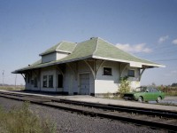 Here is an image of an old station largely ignored by the railfan community. Perhaps because it has been gone for a number of years.  The Beaverton station was constructed around 1906 by the Canadian Northern. The railroad was taken over in 1918 by the Canadian National Railway. This station contained an ticket/operators room, a passenger waiting room, as well as freight and express.  Passenger traffic dwindled early along after Hwy 12 was built thru the east part of town. I haven't a record of when the station was demolished, but understand it was in the early 1990s. The building stood at mile 64.2 Bala Sub.