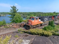 After a 2.5 km hike, 2.5 km paddle and a couple of portages, we were rewarded with a trio of northbounds through this classic central Ontario scene. Sometimes, the hard work pays off.