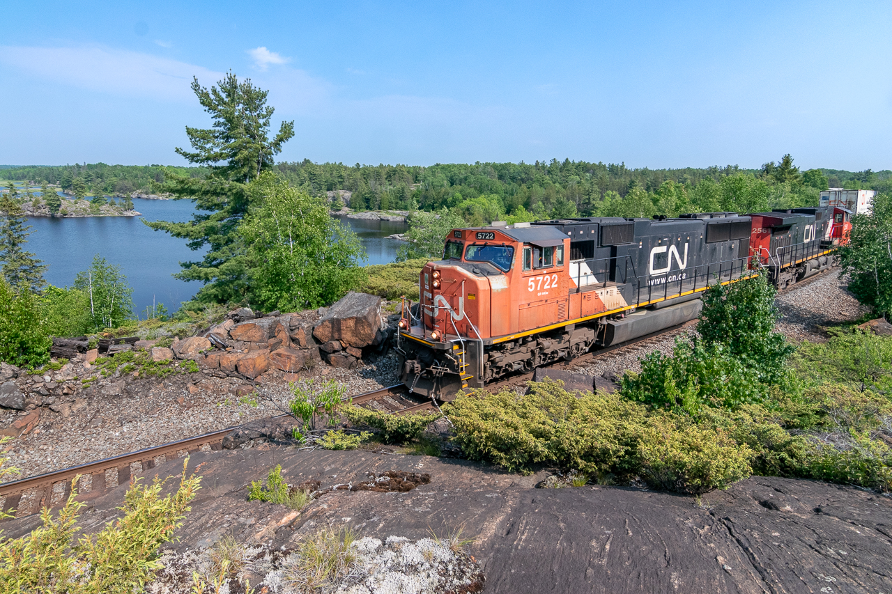After a 2.5 km hike, 2.5 km paddle and a couple of portages, we were rewarded with a trio of northbounds through this classic central Ontario scene. Sometimes, the hard work pays off.