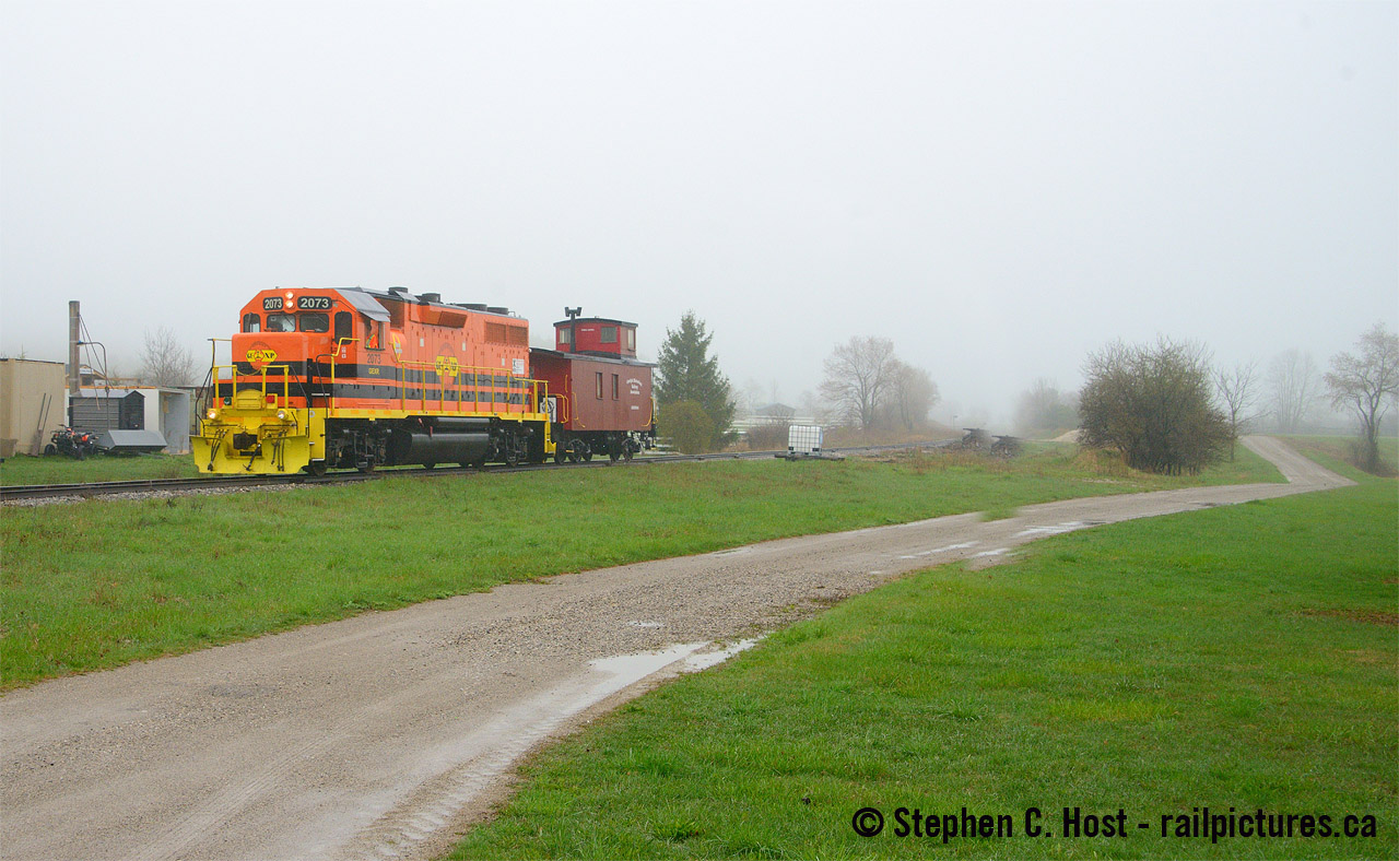 Running extra, GEXR Train 582 is northbound at Arkell with 1928 built CPR 436994 in tow owned by the Guelph Historical Railway Association which went on display in downtown Guelph for Doors Open Guelph in April 2023 (and many years previous). Our group is all volunteer based and anyone is welcome to join us - we're planning to do this again possibly in September for Railway Safety week pending the plans of the local railway(s). It's always nice to see an operating piece of equipment get back out on the mainline, not too many wooden cabooses left that are in this condition, during the moves to and from our parking location 22 cars were on the caboose's drawbar.. To join our group see the "membership" page on the GHRA website.