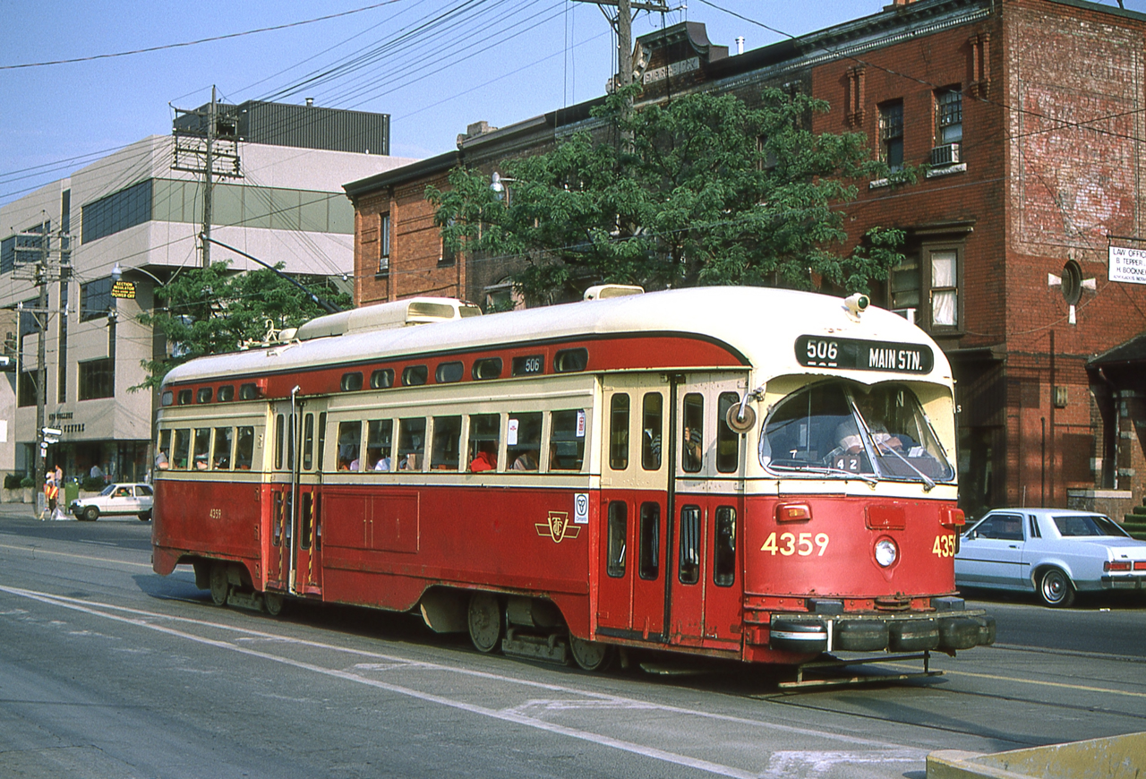 TTC 4359 is in Toronto on July 30, 1987.