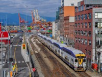 On July 11, 2023, the WCE E4 train bound for Mission just passed Mile 128.5 of the CPKC Cascade Subdivision.