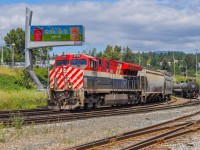 On July 12, 2023, CN G834 passes the Braid Junction with heritage unit 3115 (BC Rail) in the lead!