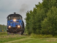 Lakeline Railway’s Classic MLW RS18 rides the wobbly rails along the former CP Rail Winnipeg Beach Subdivision now known as the Gimli Subdivision, pulling the Whiskey train back to Netley to be sent to Selkirk for CP Rail the next Day.