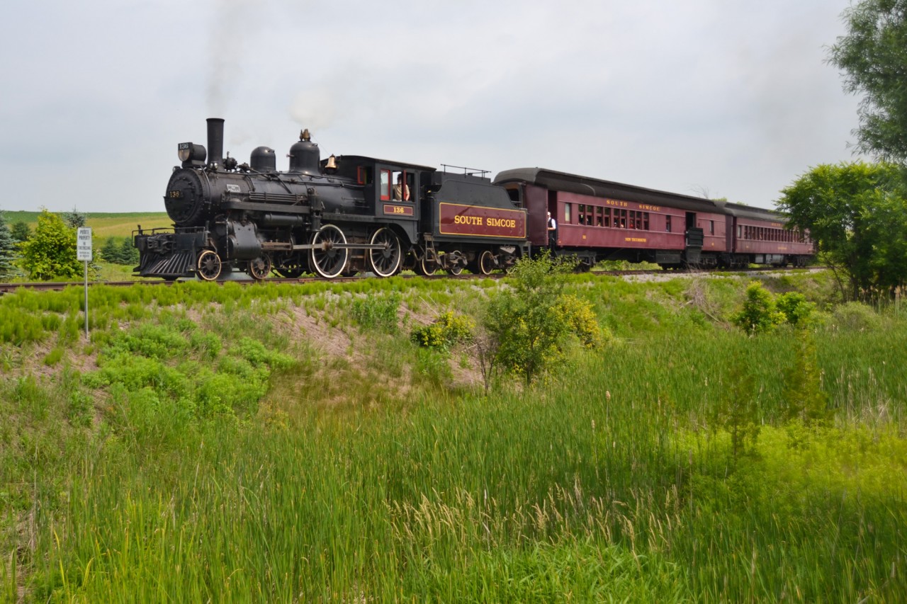 I couldn't think of a more patriotic way to spend Canada day than shooting  an ex. Canadian Pacific steamer on the South Simcoe Railway. Said locomotive, the SSR 136, has been featured in several TV shows, including National Dream.