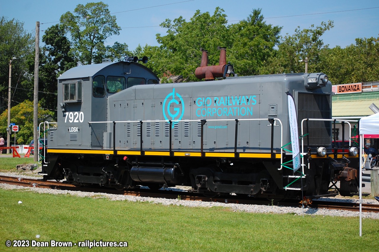 GIO Rail had the LDSX SW900 7920 on this display in Port Colborne for Canal Days.