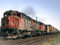 CN 9479 is west of Port Hope, Ontario on August 6, 1987.
