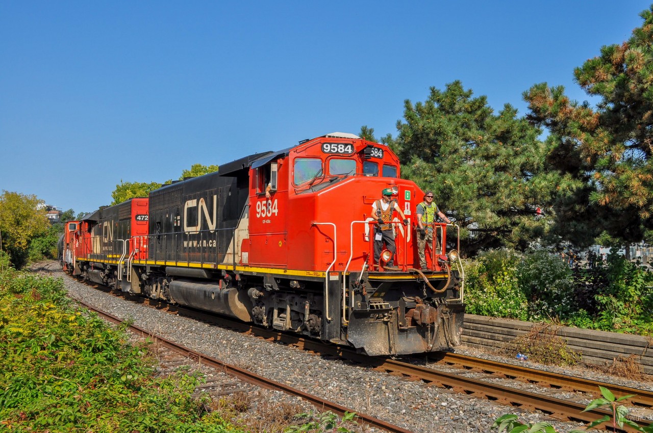 On September 22, 2023, the CN 500 returned to the PSC yard when it had just interchanged its wagons with the Port of Montreal.