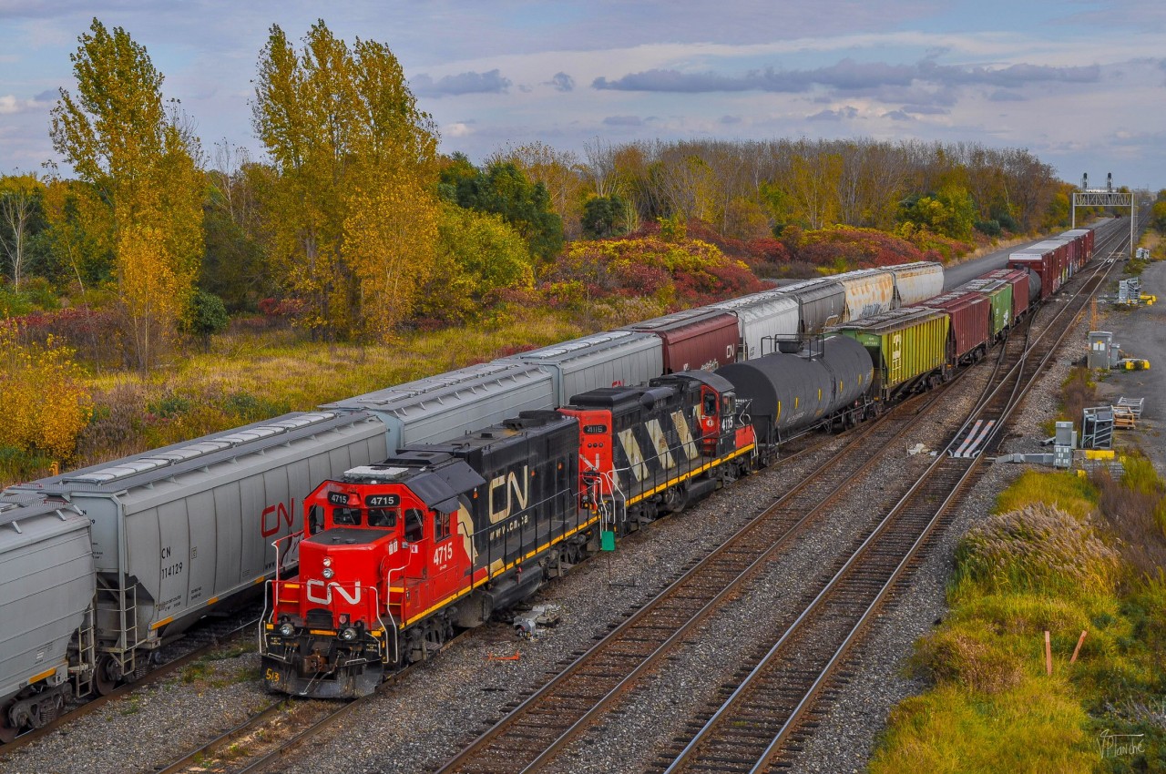 On October 20, 2023, CN 526 spent the day in the Sorel Subdivision, serving customers. He now arrives at CN Southwark Yard to finish his day.
