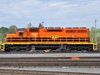 SD40-2 RLK 3410 basks in the sun at Sudbury, Ontario on June 28, 2018.  The unit is the former FURX 3046, CP 5010, SOO 754; built by EMD in May 1971 as an SD40 for the SOO Line.