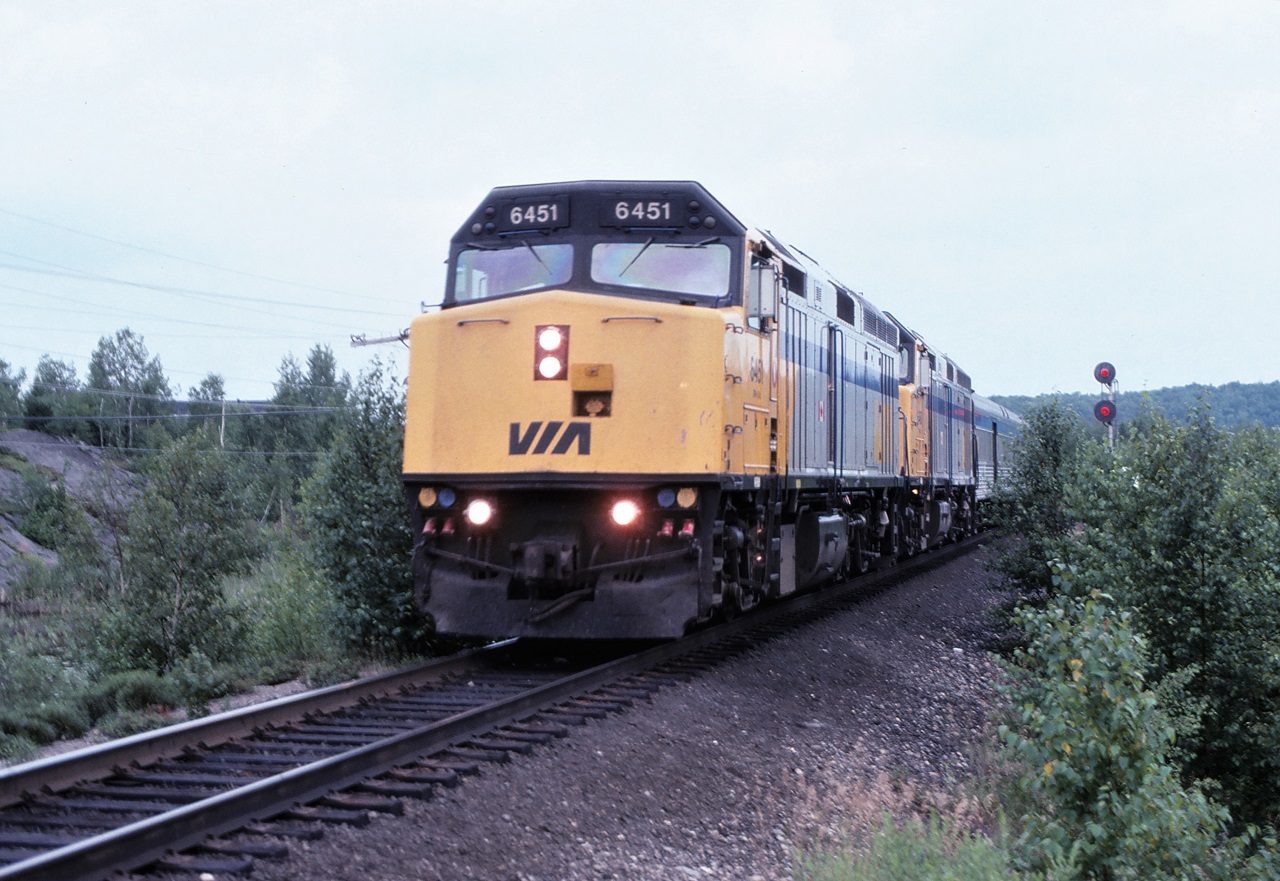 Railpictures.ca First954 Photo VIA 1, The Canadian, with the 6451