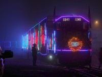 On November 22, 2023, the CPKC holiday train (Canadian version) stopped at the west end of Farnham yard.