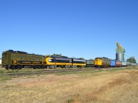 Quite the collection of locomotives and rolling stock to be found at Eastend, a village not far from the US border in SW Saskatchewan.  Apparently the owner wants to get a tourist train up and running. Part of the collection includes former VIA 6304 and 6311, (x-CN/VIA 6509, 6529) KJRY 1750, 1761 (x-AC,VIA) and steam jenny RPCX 15475 along with an impressive set of rolling stock.  The outfit, to operate under the name Eastend Scenic Rail Tours, is not yet up and running as far as I know. My main concern is where they will get the riders from. The area is sparsely populated and rather a long way from anything.