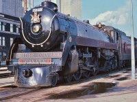 <br>
<br>
Rods Down: CP Rail Passenger Extra West BCR 2860 at Toronto 
<br>
<br>
The MLW June 1940 built Class H-1-e powered the 1978 Royal Hudson "Discover British Columbia" Tour through eastern Canada
<br>
<br>
at the Union platform, April 11, 1978 Kodachrome by S.Danko 
<br>
<br>
more
<br>
<br>
 <a href="http://www.railpictures.ca/?attachment_id=  49054">  hogger's side   </a>
<br>
<br>
 <a href="http://www.railpictures.ca/?attachment_id=  7412">  on the TTR  </a>
<br>
<br>

