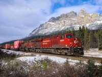 CPKC 112 has conquered the big hill and crossed the great divide, now it’s easy running along the Bow River into Calgary. 