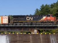 Cn's bridge over the Seguin River isn't quite as dramatic as CP's