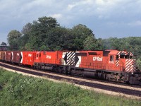 CP 5502 is approaching Bayview Junction, Ontario on June 20, 1980.
