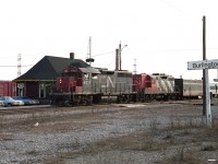 Late afternoon, around 1800 hrs, when eastbound VIA #76 rolled to a stop at Burlington, the sun angle was very harsh. As a result, I often spent time sitting on whatever was available over on the north side of the Oakville sub to catch #76 when it rolled in.  This is in the very early days of VIA, so CN's 4017 and 4104 provided the power, followed by that all-important steam jenny. I think this particular shot was of a weekday train. Many of my notes from winter/spring 1978 were lost, unfortunately. Maybe the cat ate them.