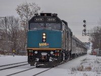 On January 8, 2024, VIA 15 entered Saint-Hyacinthe station.