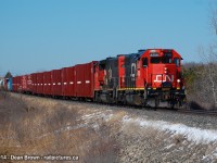 On a sunny afternoon on March 30/2014, CN 562 with CN GP38-2 4728 and CN GP38-2(w) 4770 will stop at Southern Yard before heading to Feeder.
