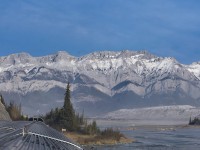 <b> Looks like were gonna need a tunnel </b> <br>
A three-day stay in Jasper after a trip on VIA 005 and 006 The Skeena to Prince Rupert and return is over, and I'm now on my way back to Toronto. <br>
On an absolutely beautiful afternoon, VIA #2 The Canadian is running at track speed past Mile 220.0 on the CN Edson Sub. between Henry House and Devona, AB on November 28, 2023. <br>
The solid rock wall in front of us will send The Canadian through numerous curves and tunnels as it navigates through the majestic Rocky Mountains east of Jasper, AB. <br>
Another much appreciated edit by a good friend. :-)