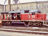 A long time favourite spot for me, I always loved the set up at Kitchener station especially with the H Krug furniture factory as a backdrop. It’s unfortunate that when CN took the subdivision back it moved all motive power to the yard. There was always something going on at the station it seemed, just like this day with GEXR 3835 receiving some mechanical attention and showing off its inners. 
