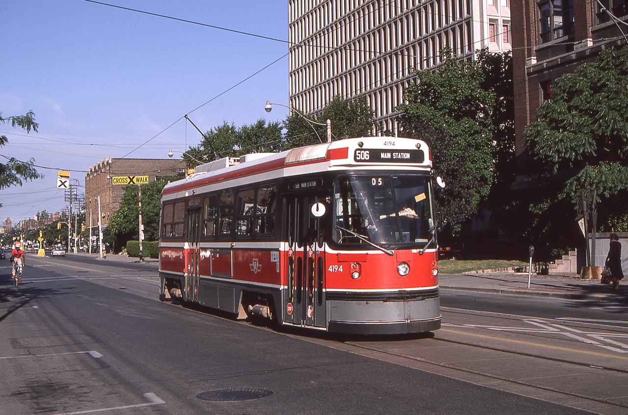 TTC 4194 is in Toronto on August 1, 1987.