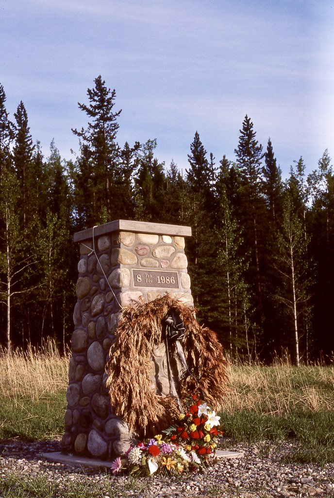 On February 8th 1986, VIA train No. 4 and CN freight train symbol 413 collided head-on at mileage 173.13 Edson subdivision, just west of the two-tracks-to-single-track switch at Dalehurst, around 11 miles east of Hinton, Alberta, with significant loss of lives.  Next year, 469 days later on 1987-05-23 to be precise, I visited the area to see the aftermath, then just a cleared-to-bare-ground opening in the forest where the wrecked equipment had come to rest, only one shard of blue-painted metal noted.  A simple dated cairn on the south side of the main track right near the collision point commemorated the spot.

By coincidence, on the day before the mishap I had seen VIA No. 4 as it passed through Port Coquitlam, so I felt a personal link to that incident, then years later realized it had occurred on an anniversary of my CP hire-on date.  One result of the incident was a widespread installation of locomotive event recorders, with which I became deeply involved for maintenance, downloading and data analysis in later years, so that link is strong for me.

See https://publications.gc.ca/site/eng/9.818270/publication.html for details.