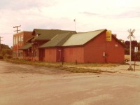 Orillia CPR station with tracks still in place but rarely used in this 1977 photo. Taken from my fathers collection.