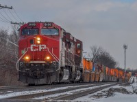 On February 17, CPKD 133 (Montreal - Chicago) passes Beaurepaire with two CP classics.