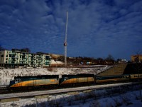 VIA 63 has two F40s as it heads west, with its next stop at Dorval.