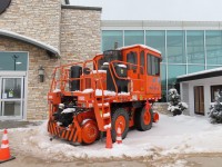 Western Mechanicals trackmobile was parked outside of the Barrie model train show. 