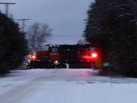 You wait all day hoping they'll send the rai;l train, and it shows up 15 minutes after sunset.