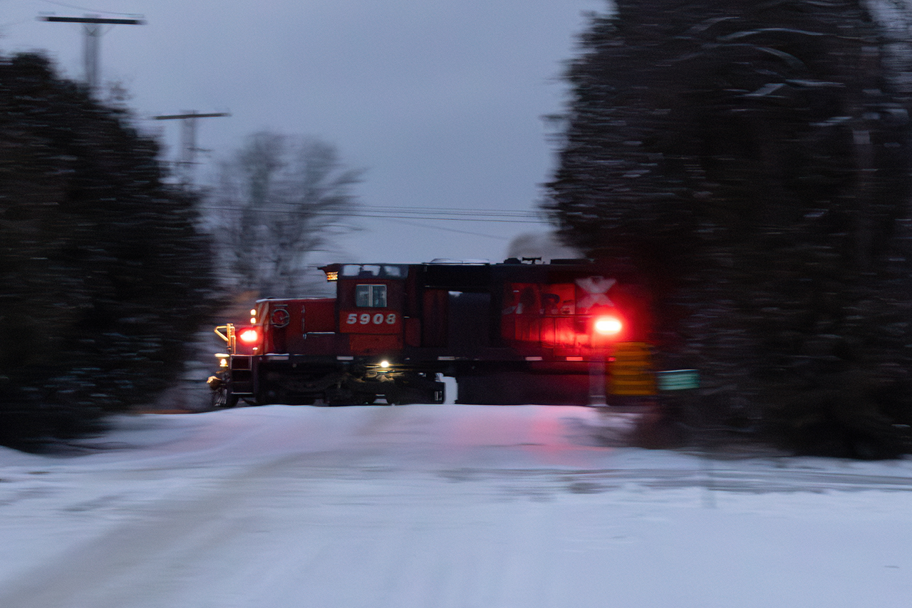 You wait all day hoping they'll send the rai;l train, and it shows up 15 minutes after sunset.