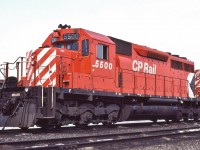 br>
<br>
The Original
<br>
<br>
It all started with this one
<br>
<br>
GMD 1966 built SD40 serial #A2133 is CP Rail 5500
<br>
<br>
at CP Rail Agincourt, February 22, 1981 Kodachrome by S.Danko
<br>
<br>
