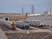 On March 5, 2024, an MA Line's EXO train leaves the maintenance center and heads empty towards Central Station