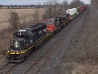 IC 6250 made for an unlikely yet welcome leader on Z122 as it cruised through the countryside between Princeton and Paris.  Issues with the trailing GE's meant that the IC got to go along for the trip all the way to Montreal.