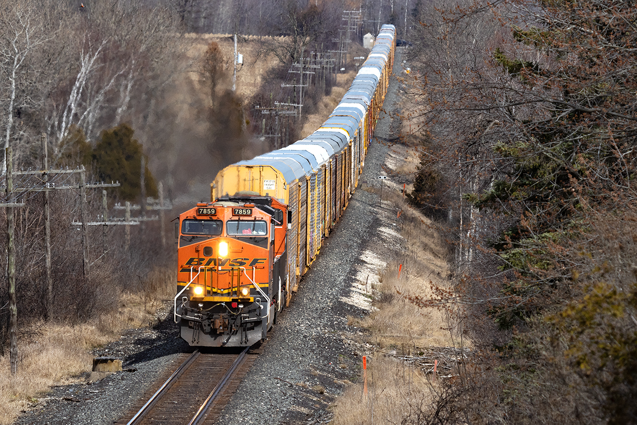 Yet another CP westbound out of Toronto with BNSF power. Even 3 years ago, this was unthinkable on a westbound. It's becoming common; especially with BNSF's. KCS power trailing is routine now.