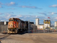 The newest customer in Hamilton, H.J. Baker (deals in molten sulfur), seen here being switched by CN. Cando is part of the operations at the site.
