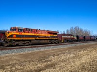 KCS 4699 brings up the rear of CPKC 242-18 after meeting 2816 at Netook. 