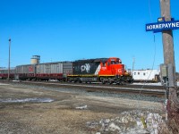 After a 3 week adventure across Northern Ontario, my ride home has finally arrived.  The recently revamped TEST train with a clean SD40-2 leading.  The next morning we’d set out across the Ruel Sub riding in style!