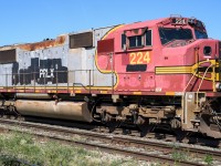 An IM with CN 5652 leading had an interesting helper. A shortage in power brings paint schemes to places you would rarely, if ever, see them. I was happy to add a warbonnet into my collection, even if it was a little weathered and rusty. The sun visor even had large rust spots. For that matter, the only things that looked new were the snubber shocks on the axles and the hoses between units. Loco's in this state seem to tell more of a story than a freshly painted and re-built unit.