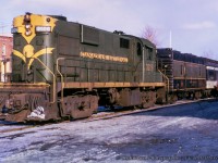 It is about 1615h and CNR 3126 has brought Quebec City - Cochrane train 11 into its terminus after a 20.5 hour journey through the crisp winter landscape of northern Quebec and Ontario.<br><br><i>Original Photographer Unknown, Jacob Patterson Collection Slide.</i>