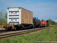 Caught CN 562 with CN ET44AC 3181 and arrived at Merritton to pick up a load from Trenergy Inc. There were no more inbound cars today.

After they lifted the cars they went to Glenridge and uncoupled the cars on the south track west of Glenridge and lit power to Jordan and back to do the run-around and then back to Glenridge to head east long hood forward back to Port Robinson.

