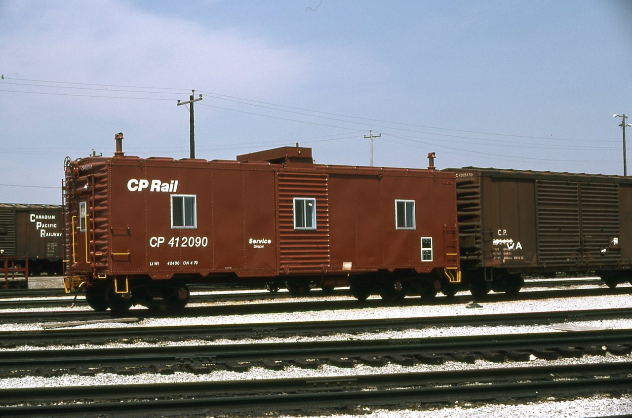 Freshly rebuilt CP work service car