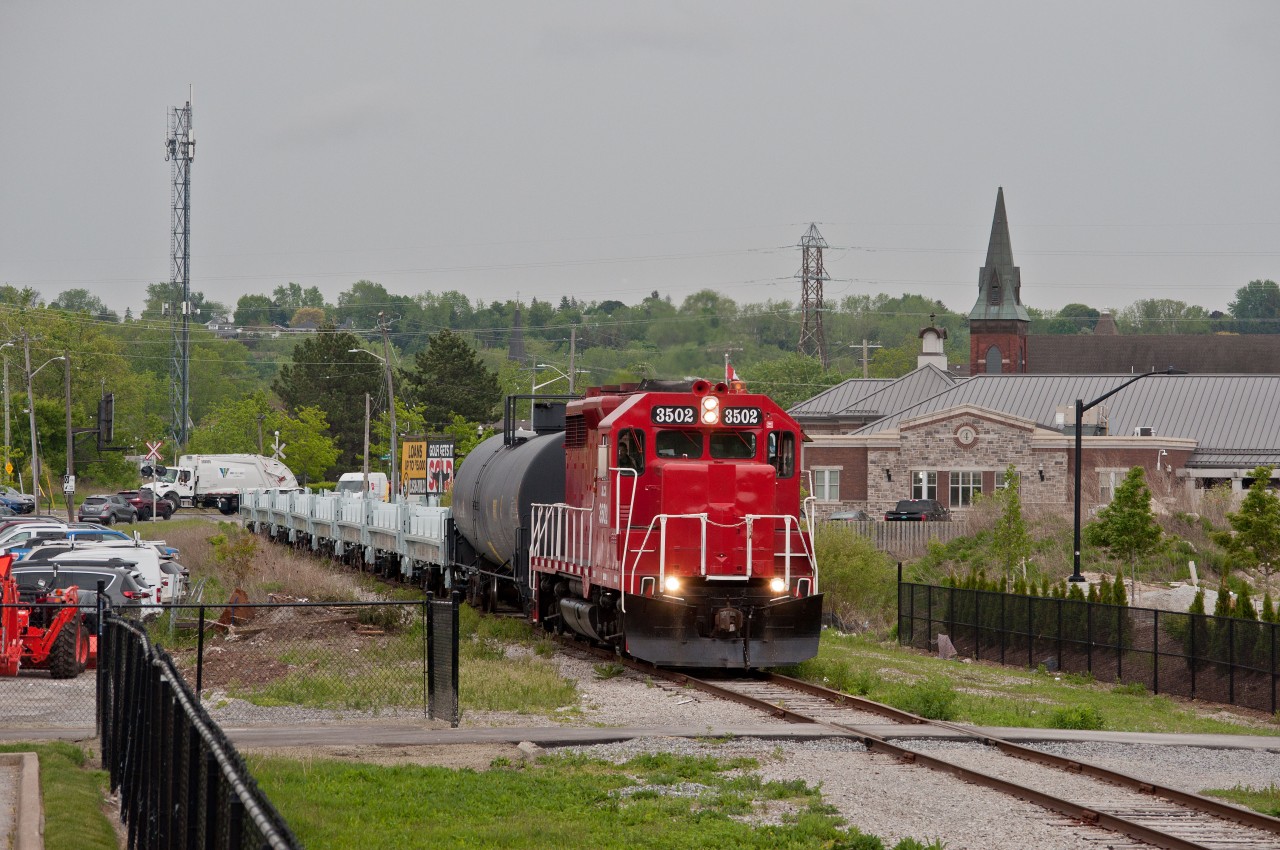 How things change. Earlier this month marked a year since the last GIO/Trillium train through their northern trackage in St Catharines/Merritton/Thorold. But a year beforehand, they were kept very busy. In 2023, GIO were tasked with bringing in empty coil cars to Trenergy for fitting of brand new NS hoods. While GIO usually was a twice a week operation, this movement kept them very busy, and extras were often needed. Here, we see a management run extra with GP35 JLCX 3502 at the helm. 3502 is now out somewhere around Edmonton, and this line sits abandon, collecting weeds and rust as the days toll on.