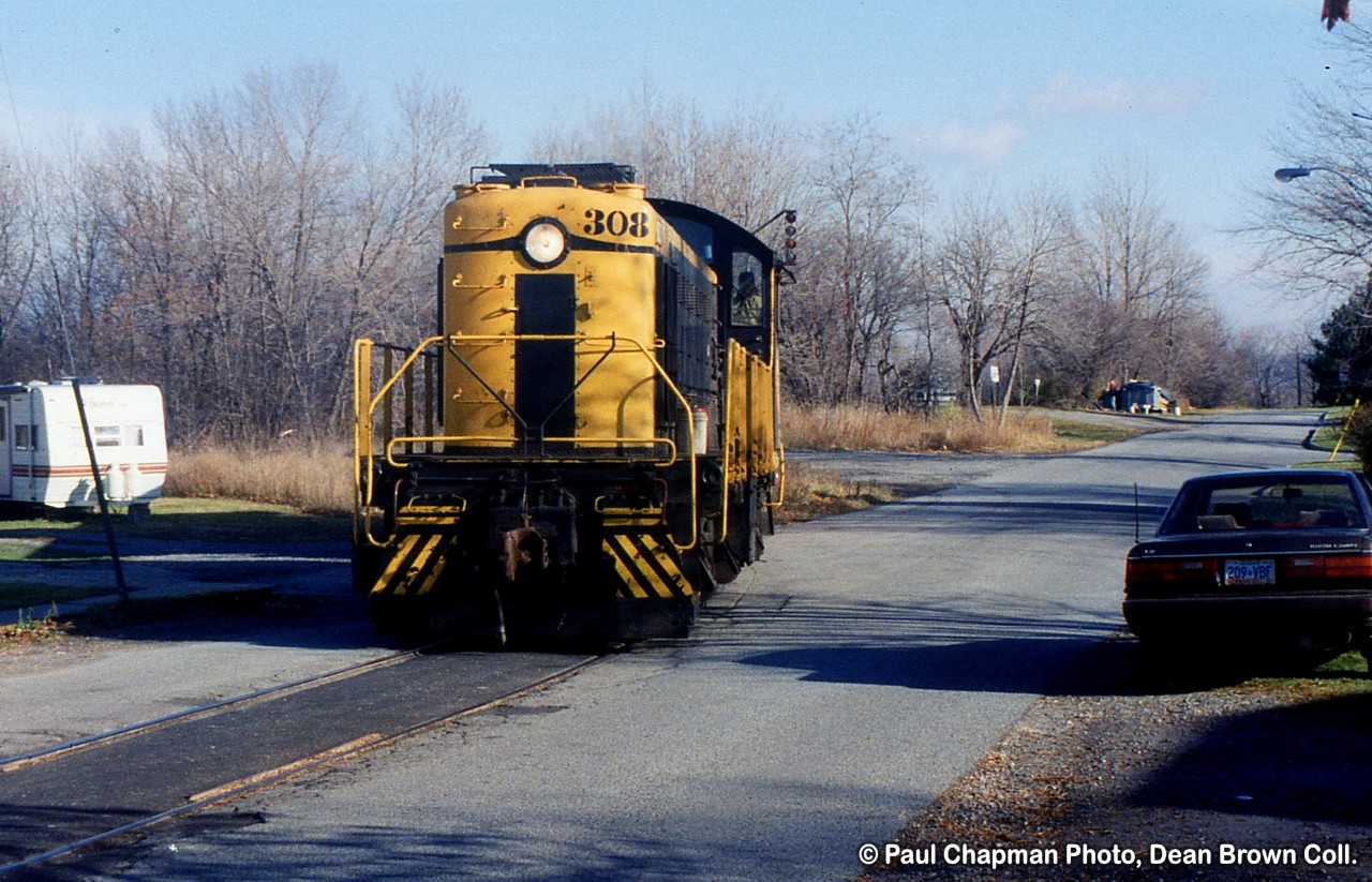 PCHR S-1 308 heads up the Townline Rd. to Interlake Paper.